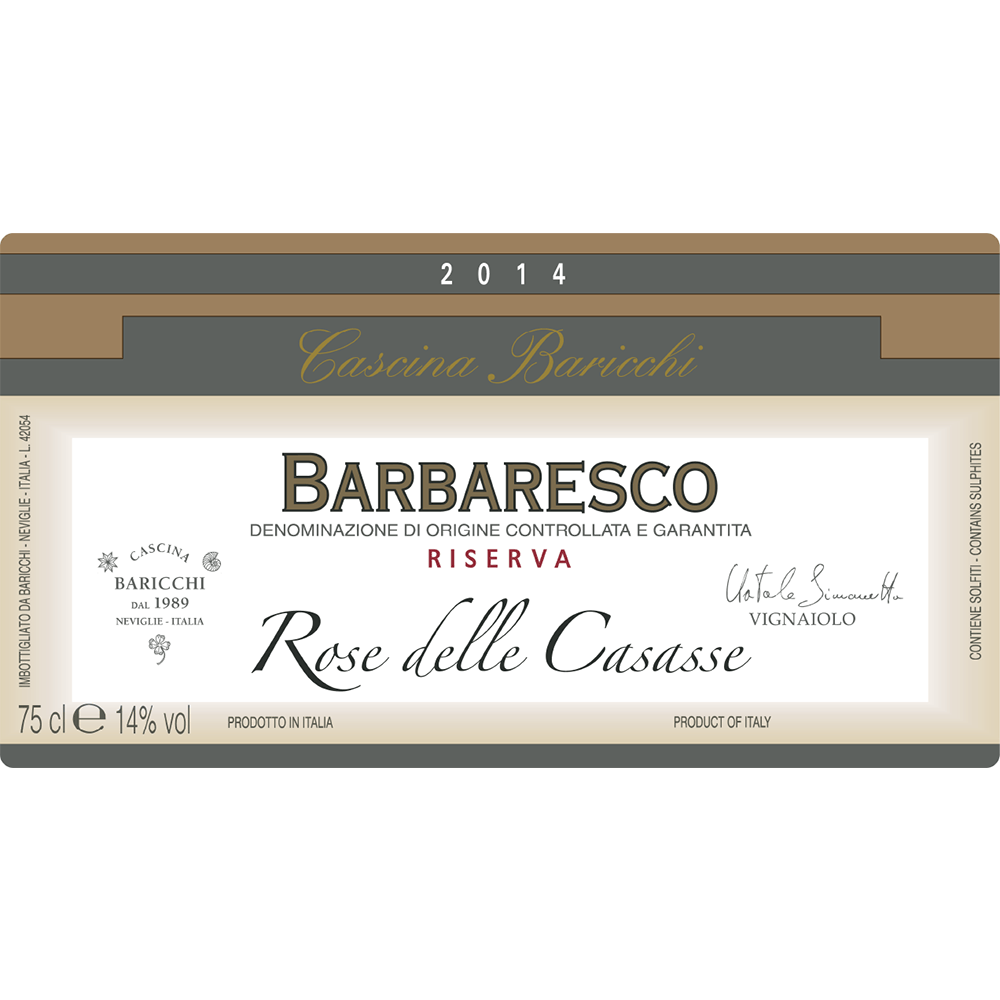 Barbaresco Riserva Rose delle Casasse.